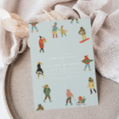 Modern Samen Kerstmis vieren Kaart