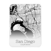 Modern San Diego City Map Magneet (Verticaal)
