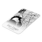 Modern San Diego City Map Magneet (Linkerzijde)