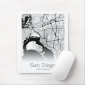 Modern San Diego City Map Muismat (Met muis)