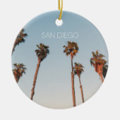 Modern San Diego Tall Palm Trees Custom Souvenir Keramisch Ornament (Voorkant)