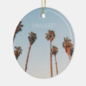 Modern San Diego Tall Palm Trees Custom Souvenir Keramisch Ornament (Links)
