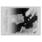 Modern San Francisco City Map Snijplank (Voorkant)