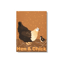 Modern Sandy-oranje Hen & Chick Kitchen