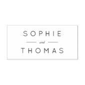 Modern Sans Serif en Serif Couple Name Wedding Zelfinktende Stempel (Design)