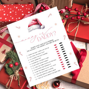 Modern Santa Baby Mama of Daddy Baby shower Game