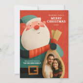 Modern Santa Christmas Card Kaart (Voorkant)