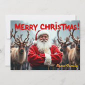 Modern Santa Claus Kaart (Voorkant)