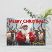 Modern Santa Claus Kaart (Staand voorkant)