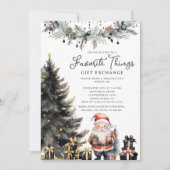 Modern Santa Favorite Things Invite Kaart (Voorkant)
