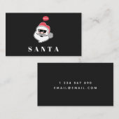 Modern Santa Minimalist Cool Fun Whimsical Trendy Visitekaartje (Voorkant / Achterkant)