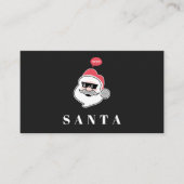 Modern Santa Minimalist Cool Fun Whimsical Trendy Visitekaartje (Voorkant)