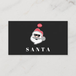 Modern Santa Minimalist Cool Fun Whimsical Trendy Visitekaartje