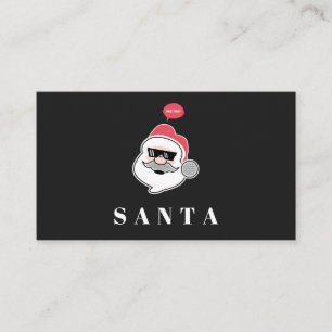 Modern Santa Minimalist Cool Fun Whimsical Trendy Visitekaartje
