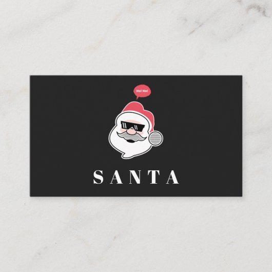 Modern Santa Minimalist Cool Fun Whimsical Trendy Visitekaartje (Voorkant)