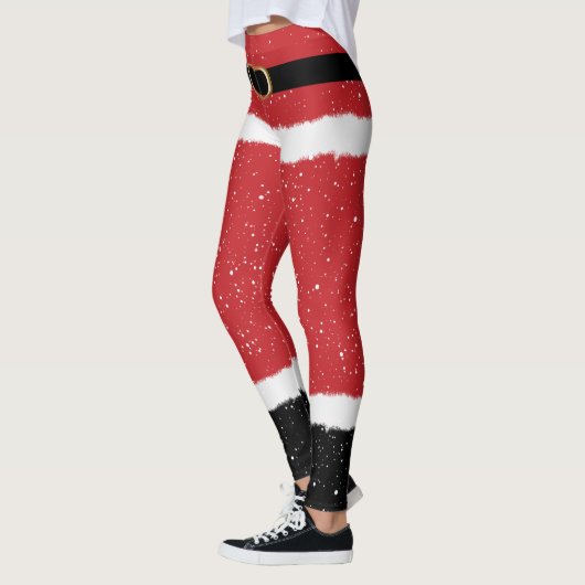 Modern Santa Mrs Claus Costume Cute Fun Kerstmis Leggings (Links)