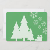 modern santa pine tree family christmas greeting feestdagenkaart (Achterkant)