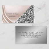 Modern Satin, Glitter, Geometrisch, Abstract Visitekaartje (Voorkant / Achterkant)