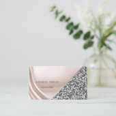 Modern Satin, Glitter, Geometrisch, Abstract Visitekaartje (Staand voorkant)