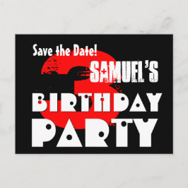 Modern Save the Date 3rd Verjaardagsfeest V35 Aankondigingskaart