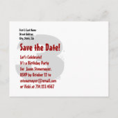 Modern Save the Date 3rd Verjaardagsfeest V35 Aankondigingskaart (Achterkant)