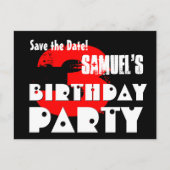 Modern Save the Date 3rd Verjaardagsfeest V35 Aankondigingskaart (Voorkant)