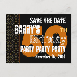 Modern Save the Date 50th Verjaardagsfeest R203B Aankondigingskaart