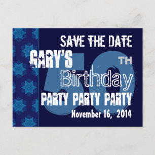 Modern Save the Date 50th Verjaardagsfeest R203H Aankondigingskaart