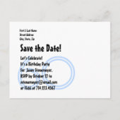 Modern Save the Date 60th Verjaardagsfeest V70B Aankondigingskaart (Achterkant)