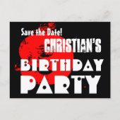 Modern Save the Date 9th Birthday Party V29 Aankondigingskaart (Voorkant)