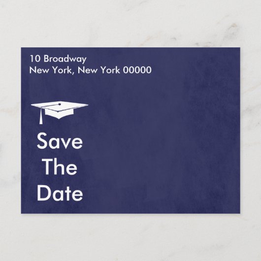 Modern Save the Date Afstuderen Aankondigingskaart (Achterkant)