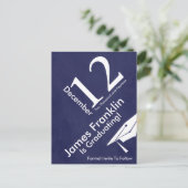 Modern Save the Date Afstuderen Aankondigingskaart (Staand voorkant)