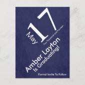 Modern Save the Date Afstuderen Aankondigingskaart (Voorkant)