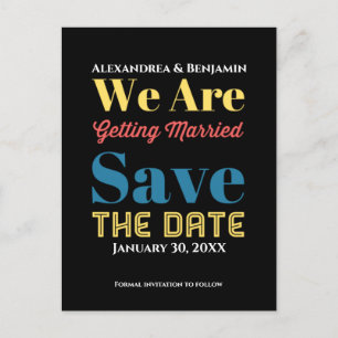 Modern Save The Date Announcement Briefkaart