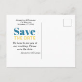 Modern Save The Date Announcement Briefkaart (Achterkant)