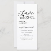 Modern Save The Date Black Collage Photo Strip (Achterkant)
