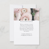 Modern Save The Date Blush roze Platte Kaart (Achterkant)