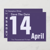 Modern Save the Date Briefkaart (Voorkant / Achterkant)