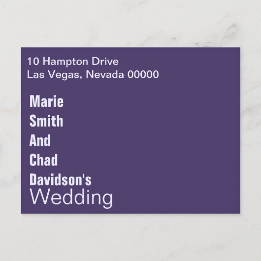 Modern Save the Date Briefkaart (Achterkant)