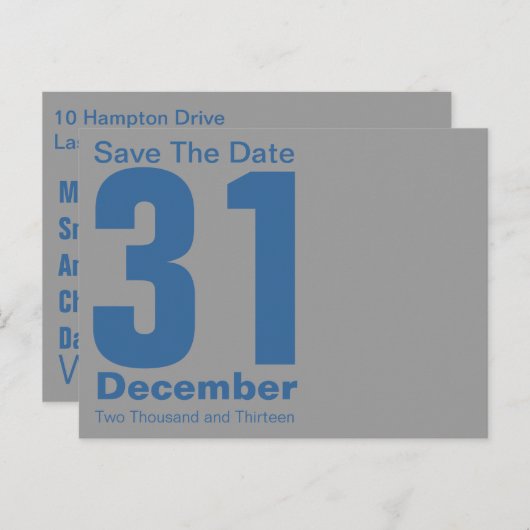 Modern Save the Date Briefkaart (Voorkant / Achterkant)