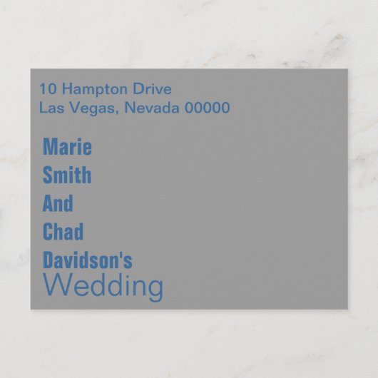 Modern Save the Date Briefkaart (Achterkant)