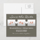 Modern Save the Date-briefkaart Aankondigingskaart (Voorkant / Achterkant)