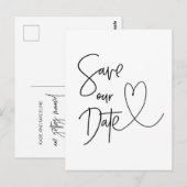 Modern Save the Date Briefkaart Uitnodigingen (Voorkant / Achterkant)