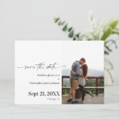 Modern Save the Date bruiloft Notice Kaart (Staand voorkant)