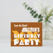 Modern Save the Date ELK JAAR Verjaardagsfeest B05 Aankondigingskaart (Staand voorkant)