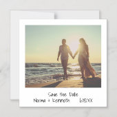 Modern Save the Date Instant Photo Wedding Magnetische Uitnodiging (Voorkant)