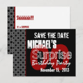 Modern Save the Date Jaar Surprise Party W1983 Aankondigingskaart (Voorkant / Achterkant)