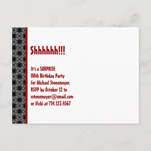 Modern Save the Date Jaar Surprise Party W1983 Aankondigingskaart (Achterkant)