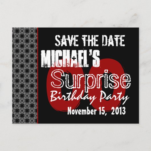 Modern Save the Date Jaar Surprise Party W1983 Aankondigingskaart (Voorkant)
