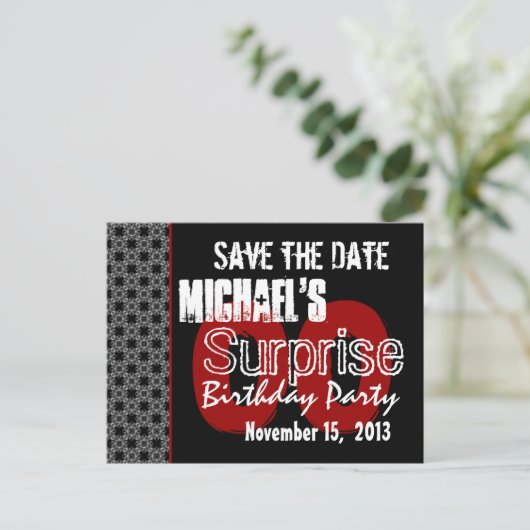 Modern Save the Date Jaar Surprise Party W1983 Aankondigingskaart (Staand voorkant)